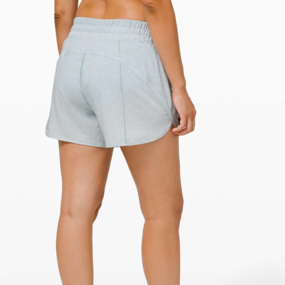 lululemon track that short 5'' / heather lux multi hazy jade / size 0 - Picture 6 of 6